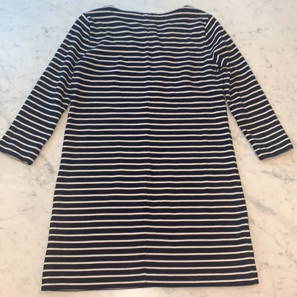 J. Crew Dress Maritime Navy White Striped Cotton Womens Size XS